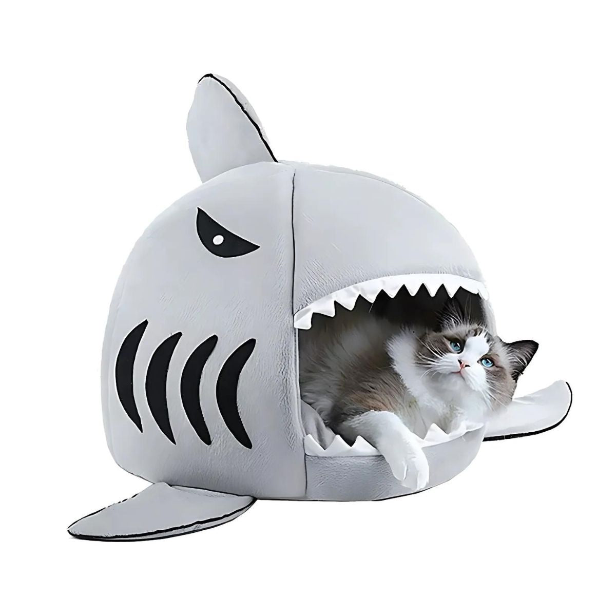 Casa tipo Cama para Mascota Perros Y Gatos Forma De Tiburón
