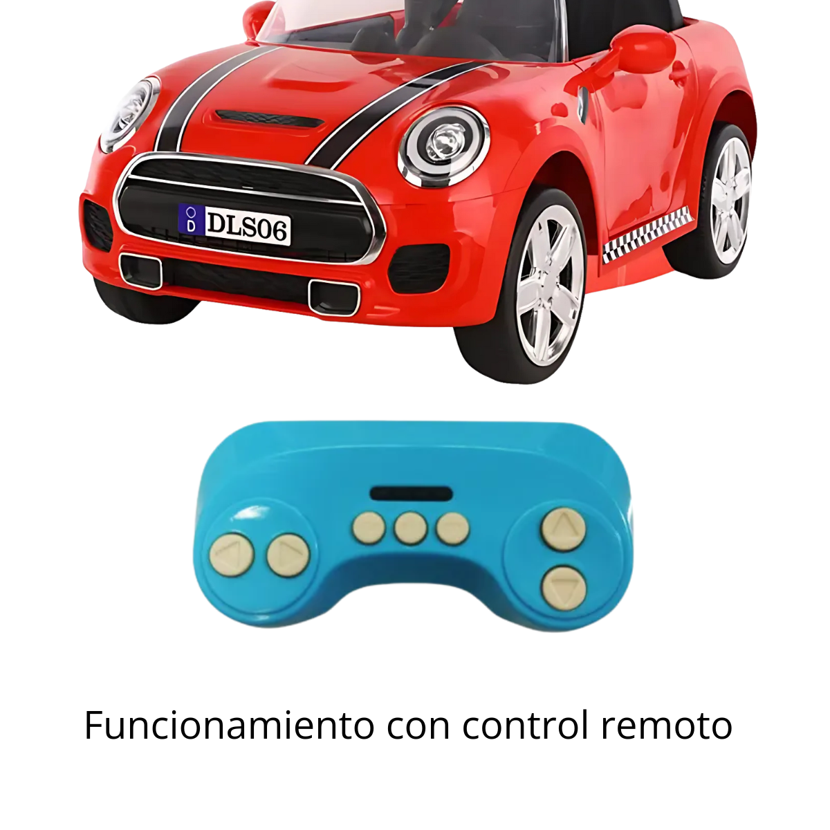 Auto Eléctrico Niños Bebés Estilo Cooper Música y luces