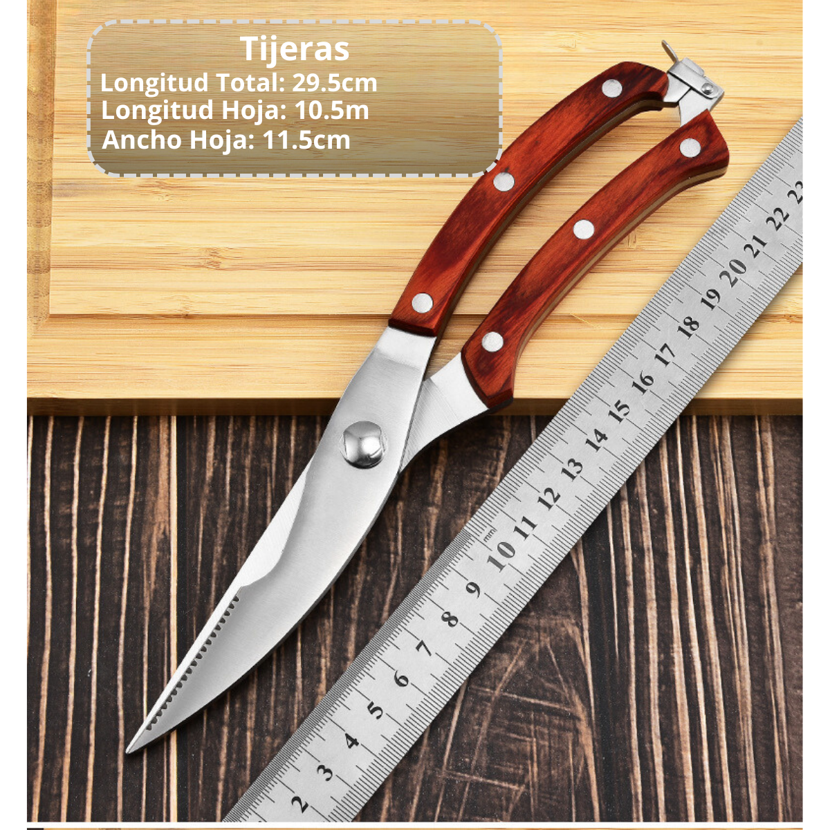 Set Cuchillos Profesionales Acero Martensitico 8 Pzs Con Base Y Tabla Para Cortar