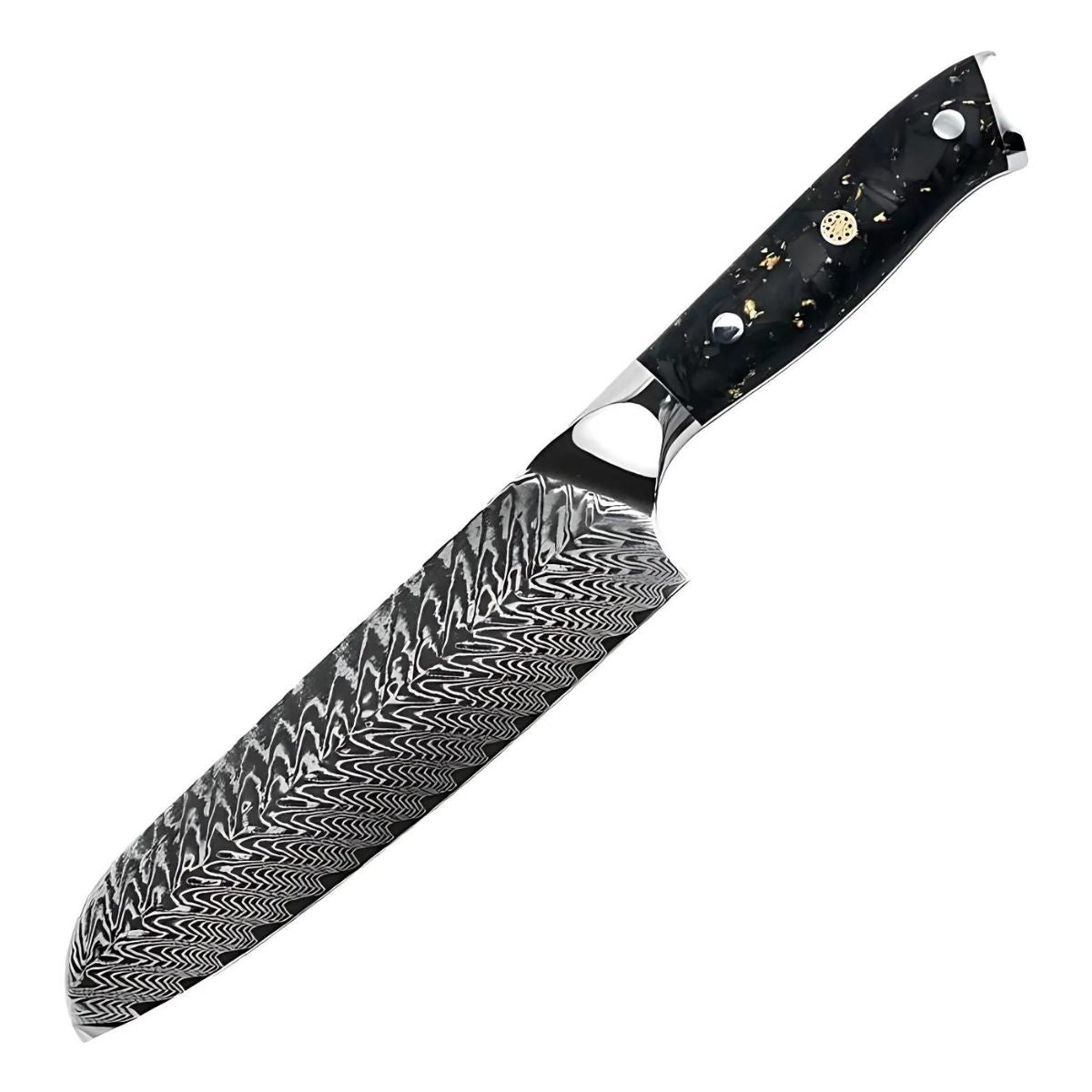 Cuchillo Profesional Santoku Acero Damasco 15cm De 67 Capas