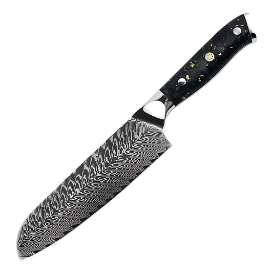 Cuchillo Profesional Santoku Acero Damasco 20.3cm De 67 Capas