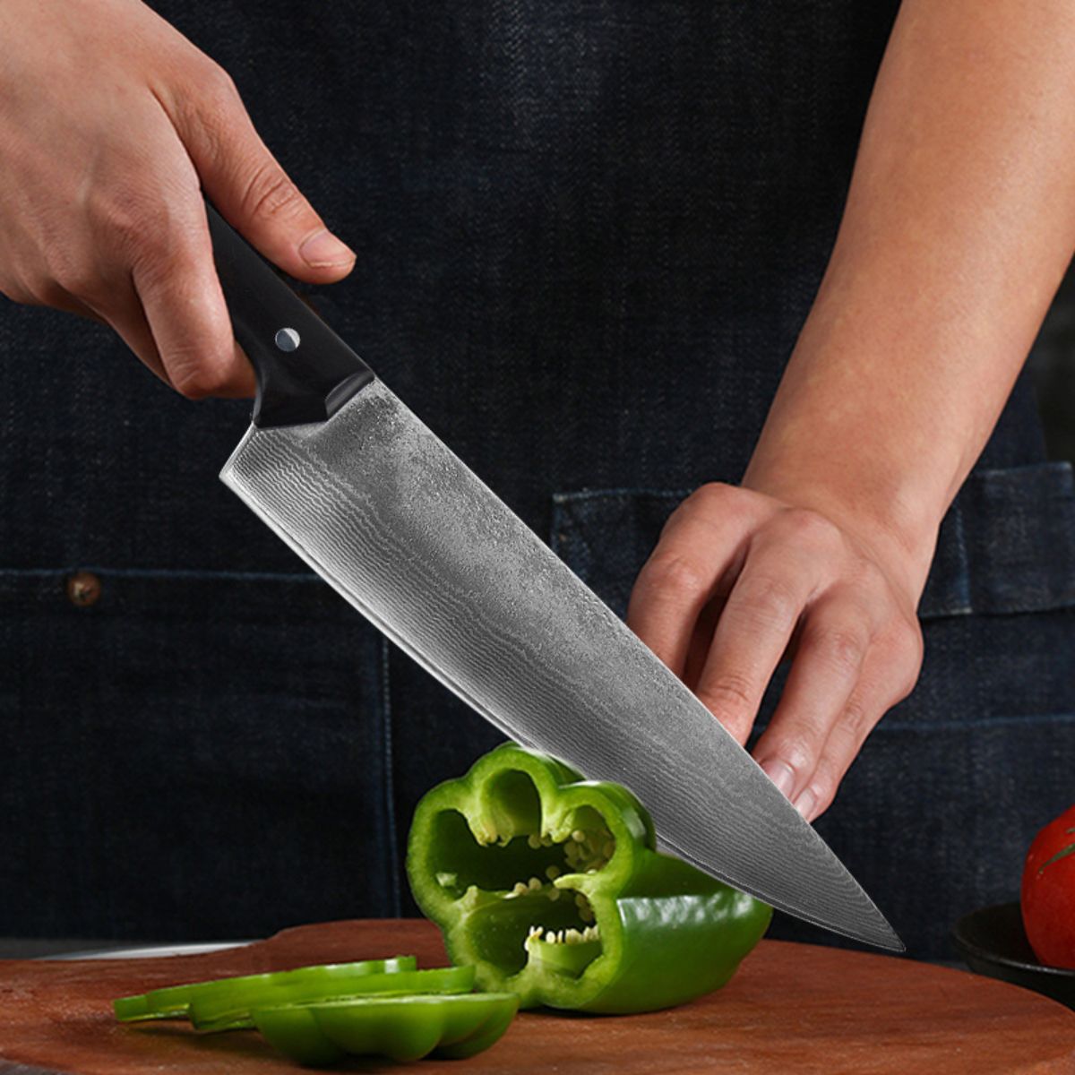 Cuchillo Profesional Chef Acero Damasco 31cm De 67 Capas