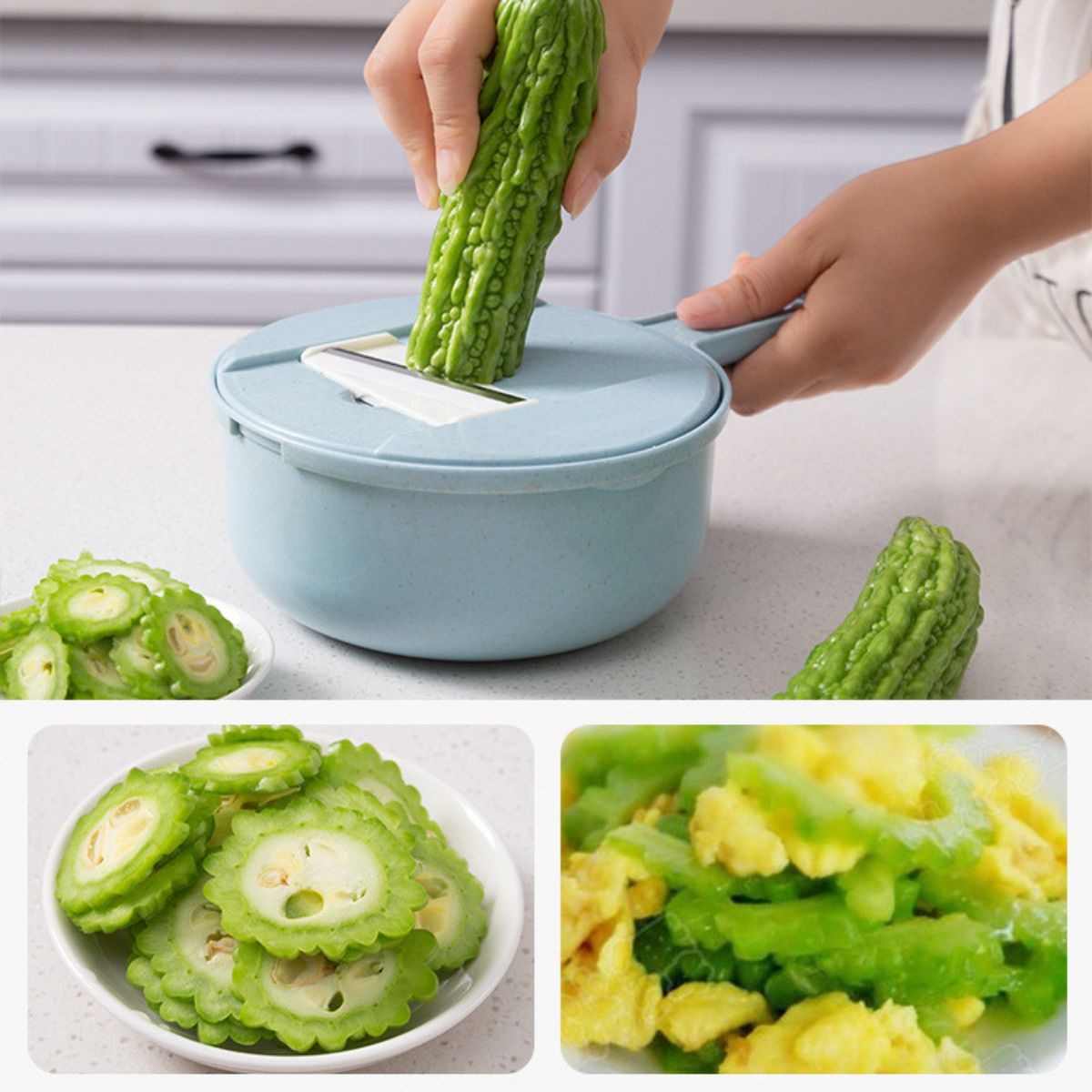 Mandolina Picador Verduras Cuchillas Intercambiables 12pcs