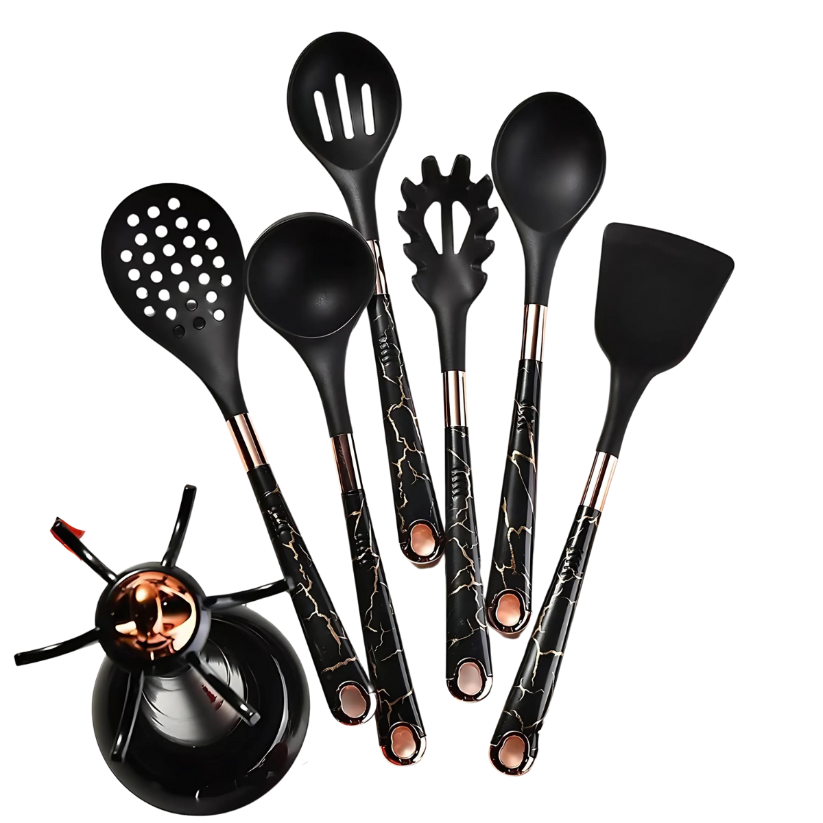 Juego De Utensilios De Cocina Silicona 7pzas Diseño Elegante