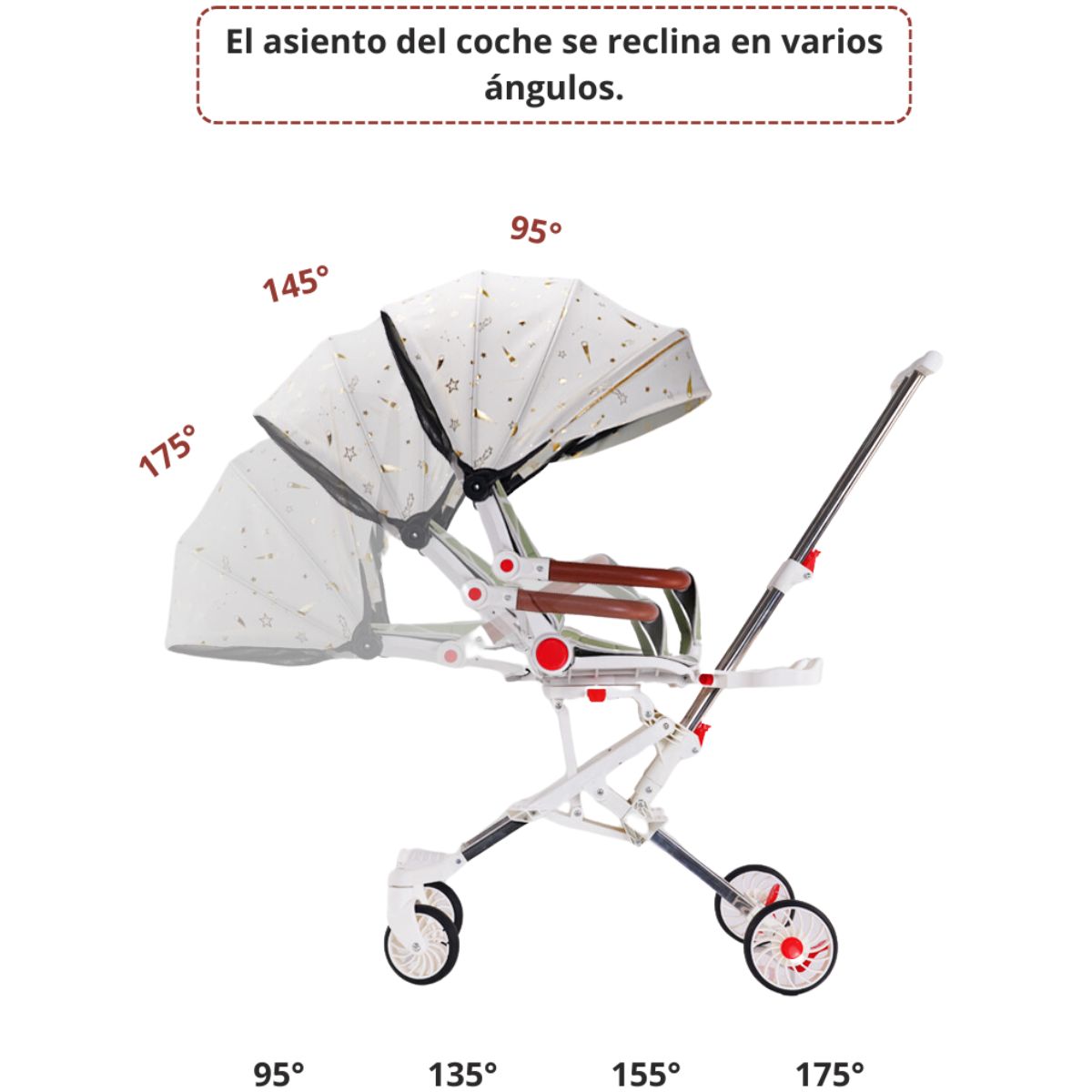 Coche De Paseo Para Bebé Plegable Ultra Liviano Y Resistente