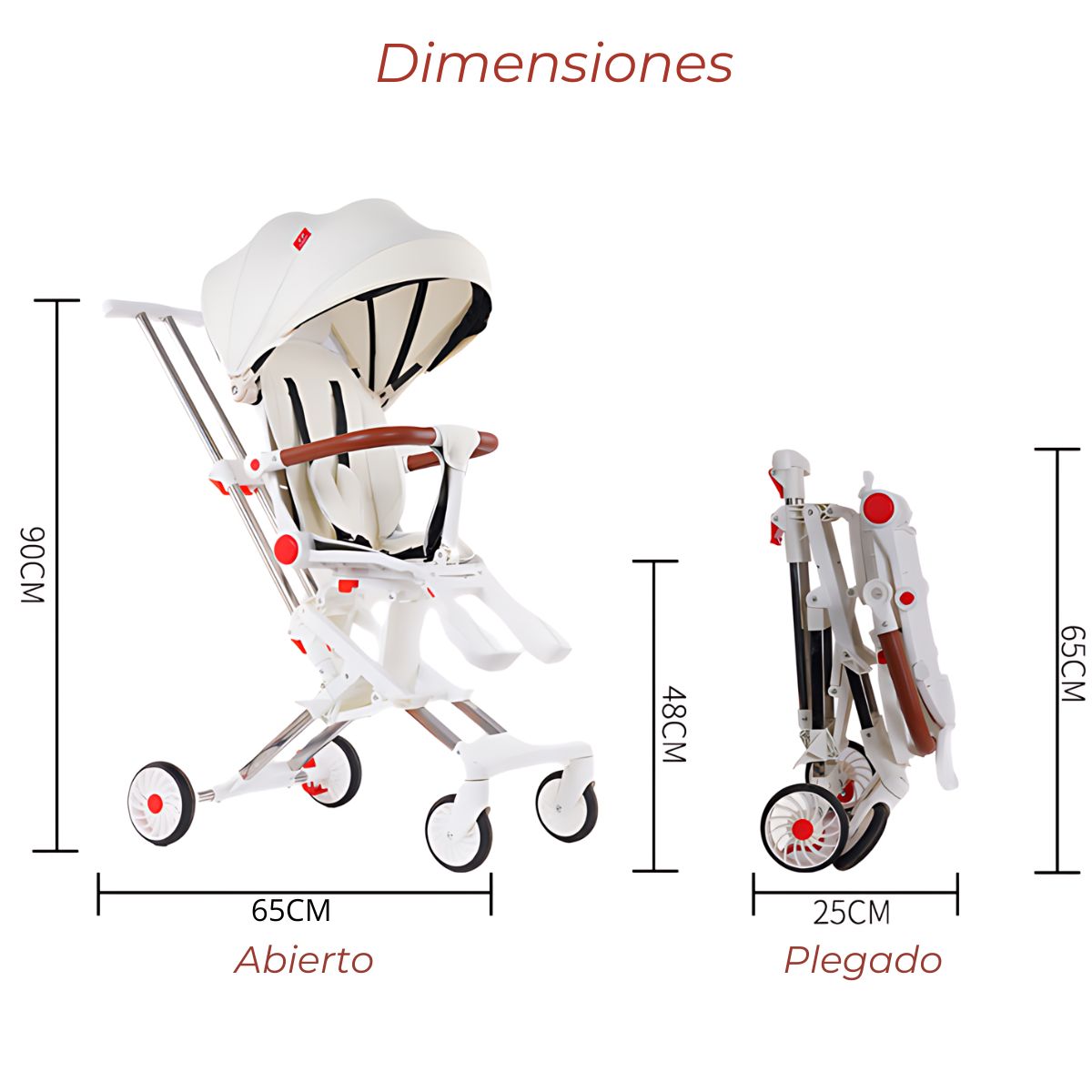 Coche De Paseo Para Bebé Plegable Ultra Liviano Y Resistente