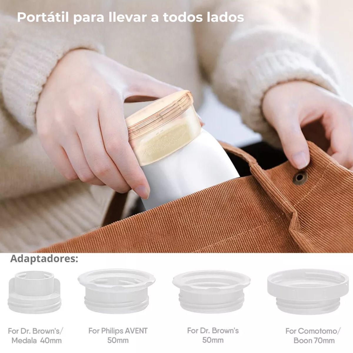 Calentador De Leche Inalámbrico Con Adaptador Babybond