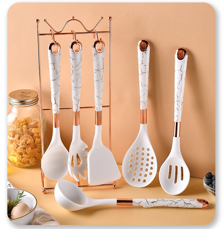 Juego De Utensilios De Cocina Silicona 7pzas Diseño Elegante