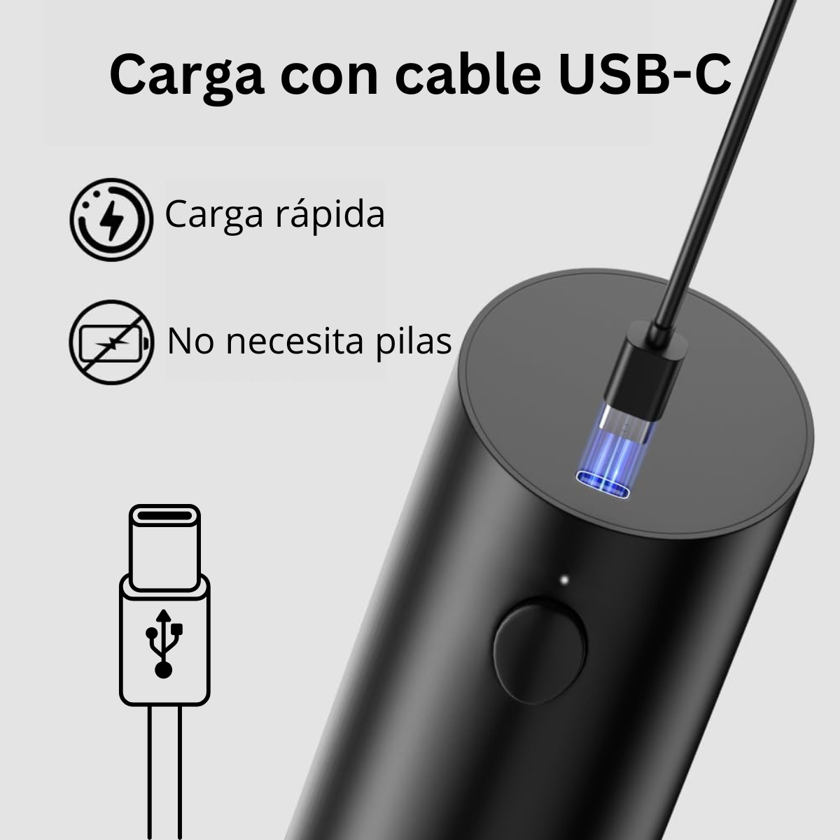 Molinillo Eléctrico De Sal y Especias Carga Usb-c