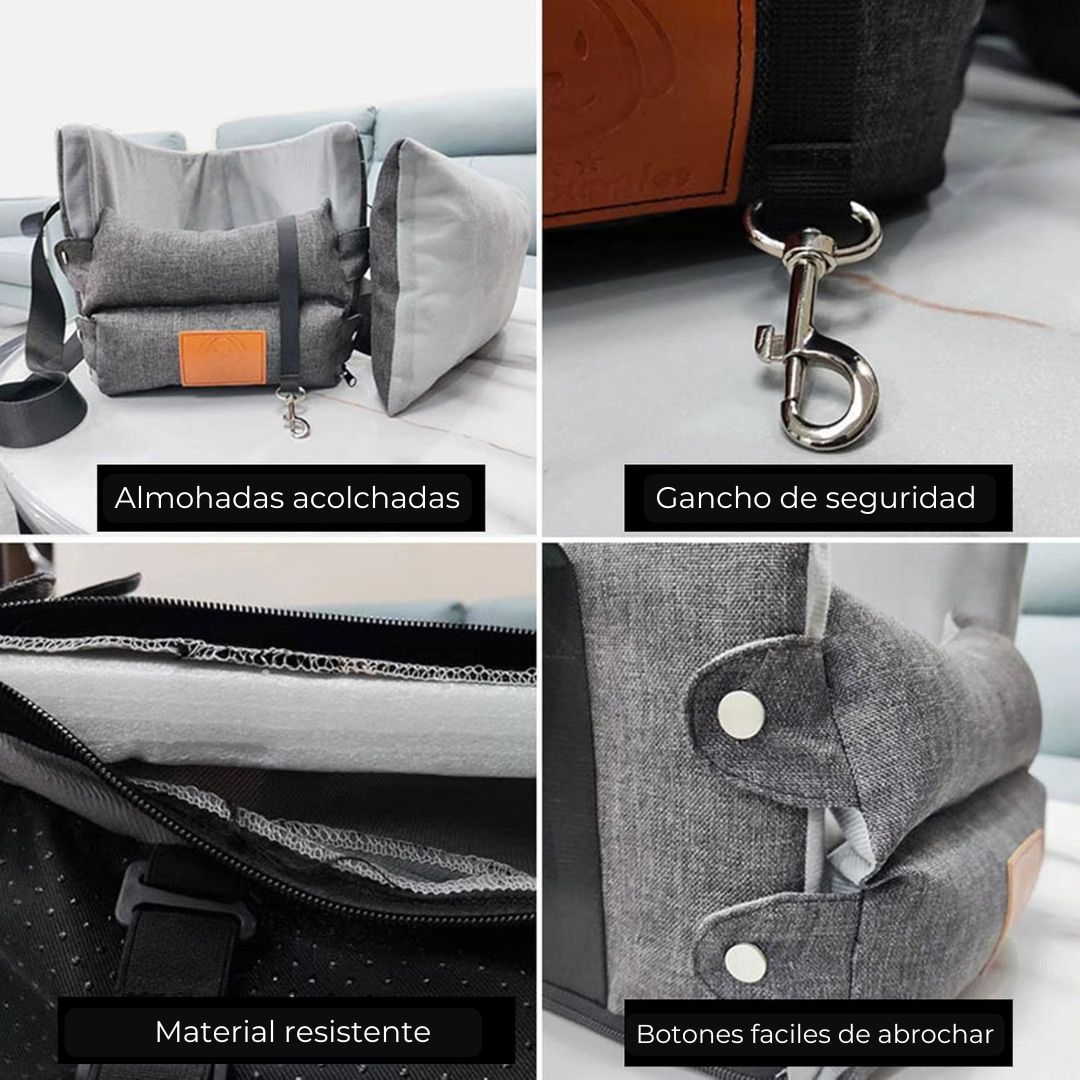 Bolso De Transporte Para Mascotas Asiento Para Auto Vehiculo