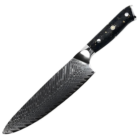 Cuchillo Profesional Chef Acero Damasco 33cm De 67 Capas