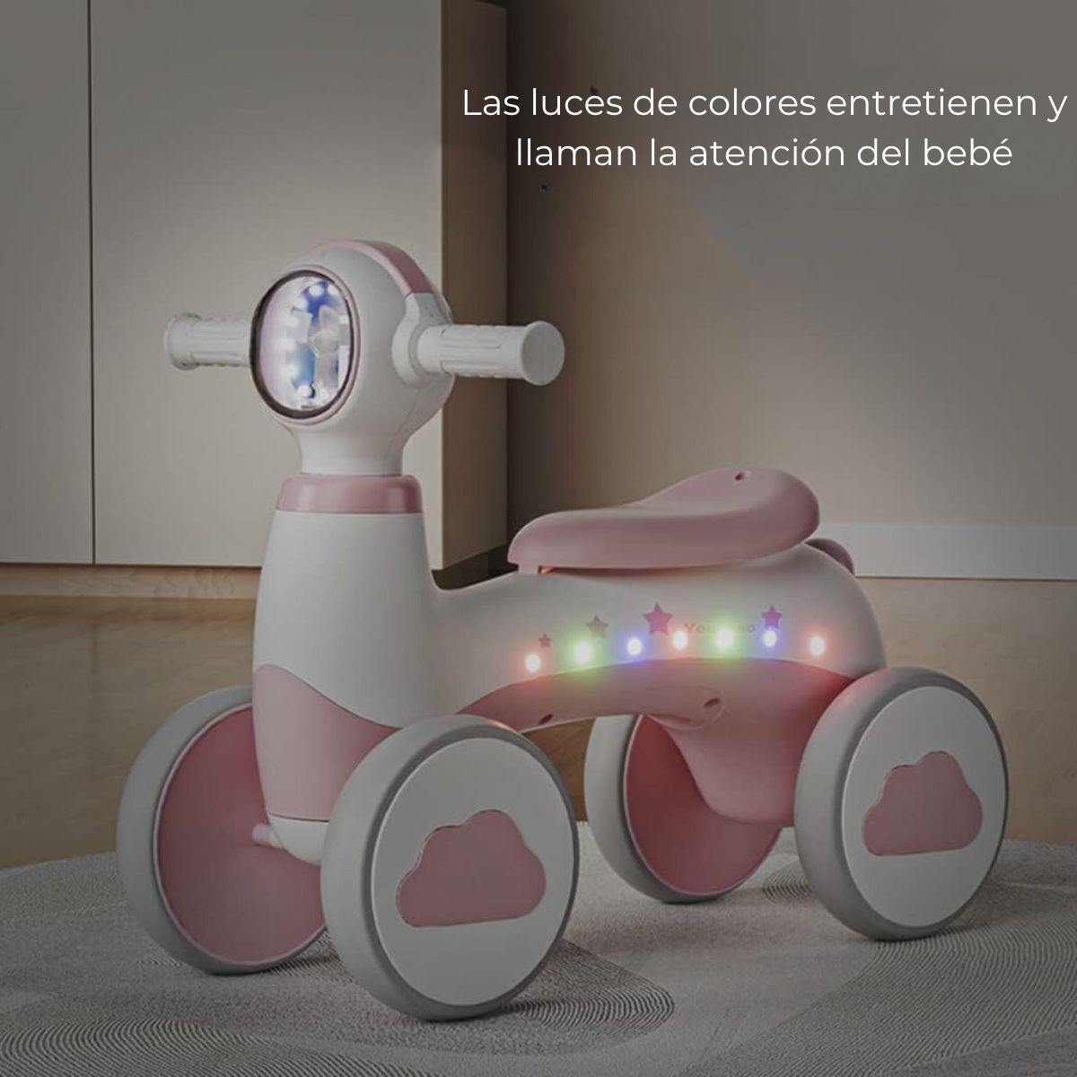 Correpasillos Nube 4 Ruedas Bebés Niños Colores Luces