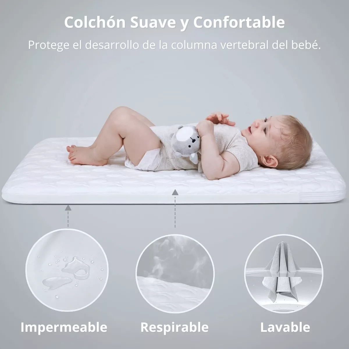 Cuna Colecho Bebé Colchón Premium Babybond