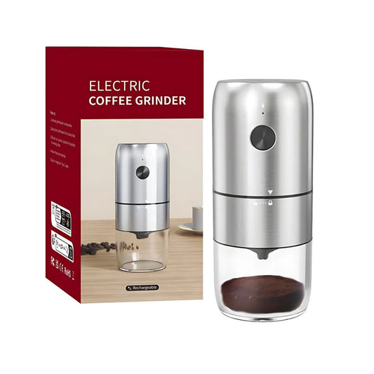 Moledor Molinillo De Granos Cafe Recargable Usb-c Acero Inox