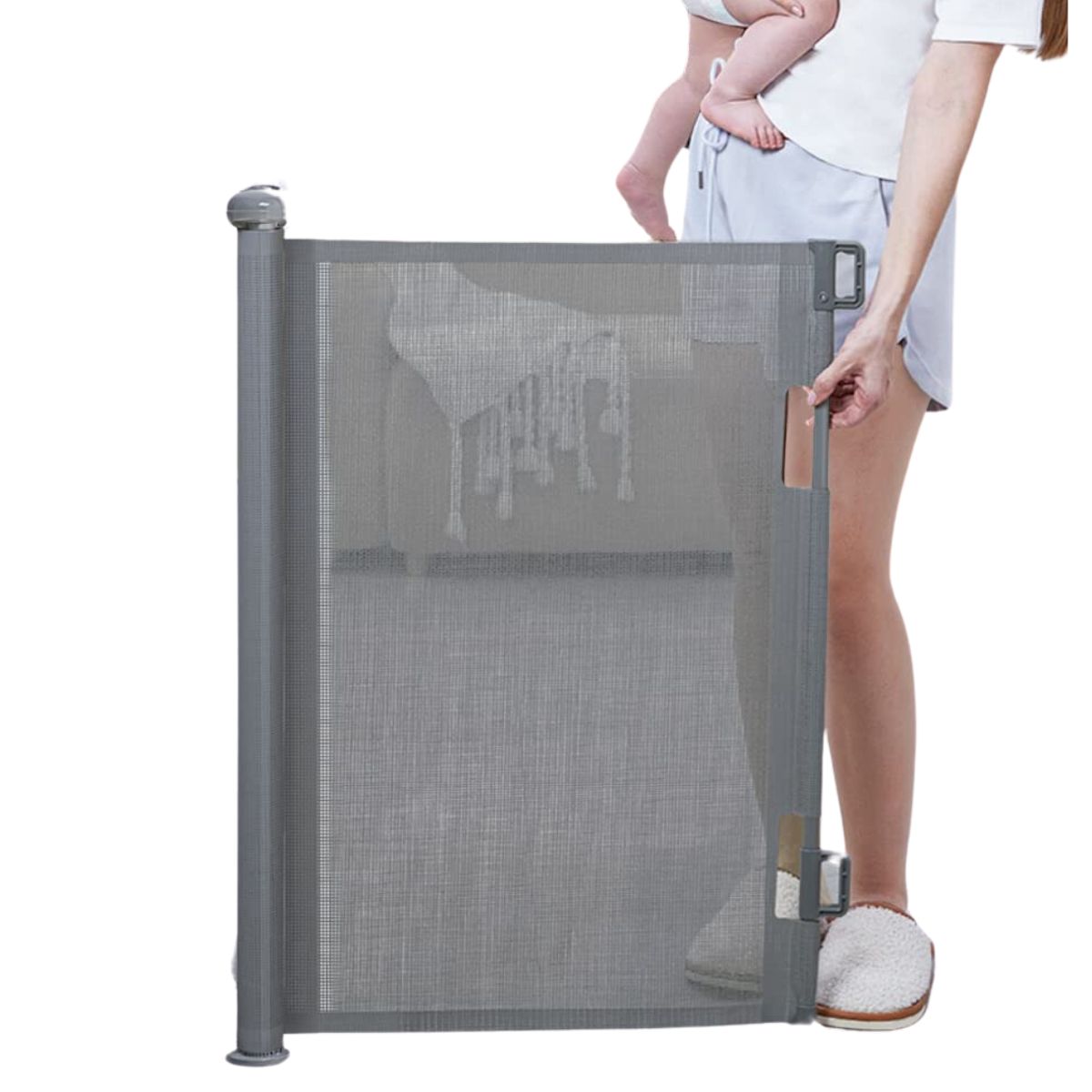 Puerta de Seguridad Retráctil BabyBond Bebés Niños Mascotas - Sin Perforaciones Extensible hasta 180 cm