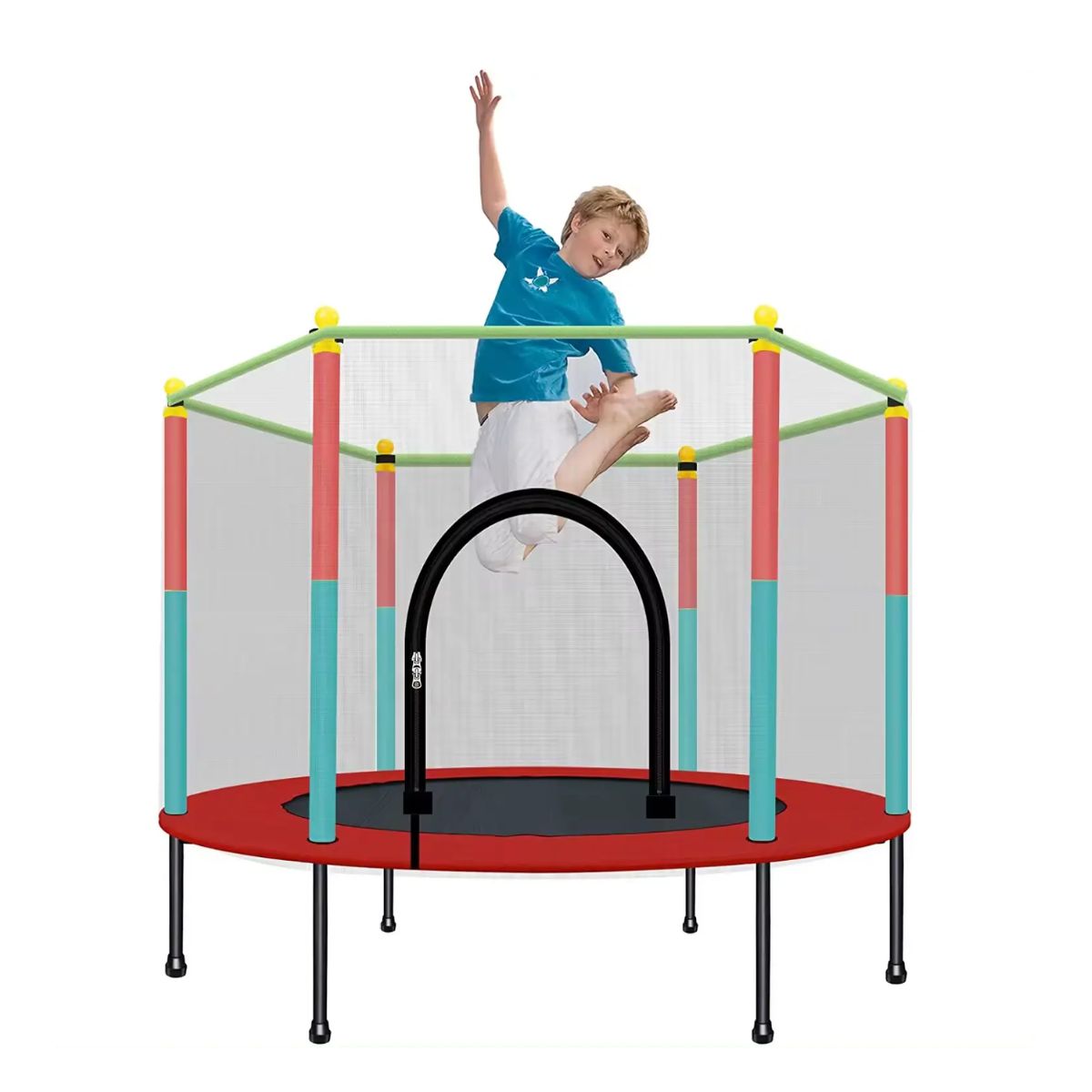 Mini Trampolín Cama Elástica con Malla para Niños 140cm