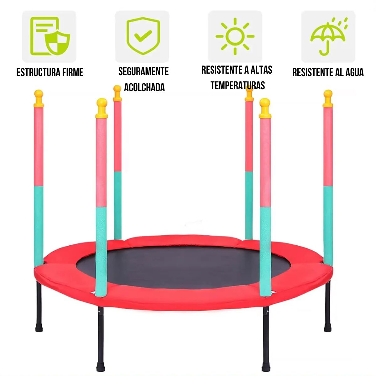 Mini Trampolín Cama Elástica con Malla para Niños 140cm