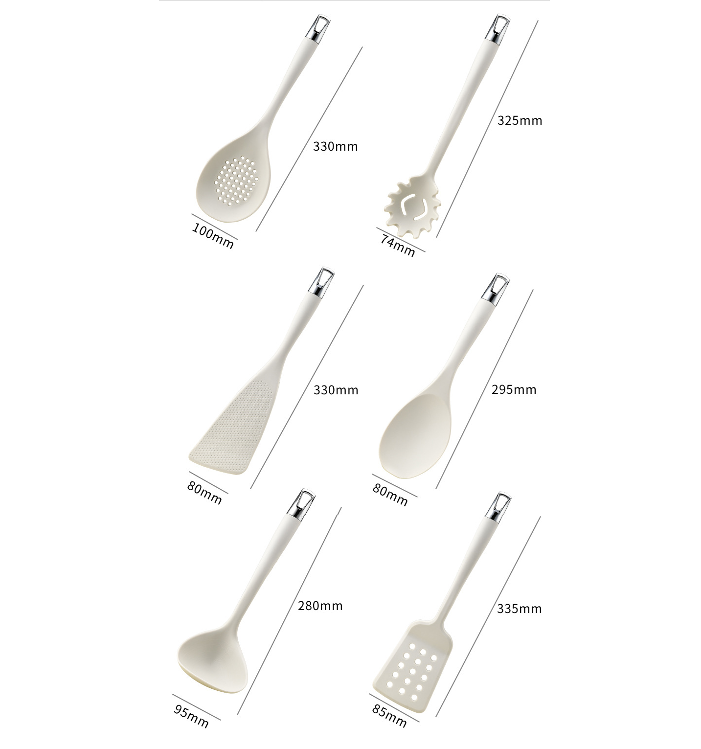 Set De Utensilios De Cocina Silicona Cucharon Espatula 7pzas