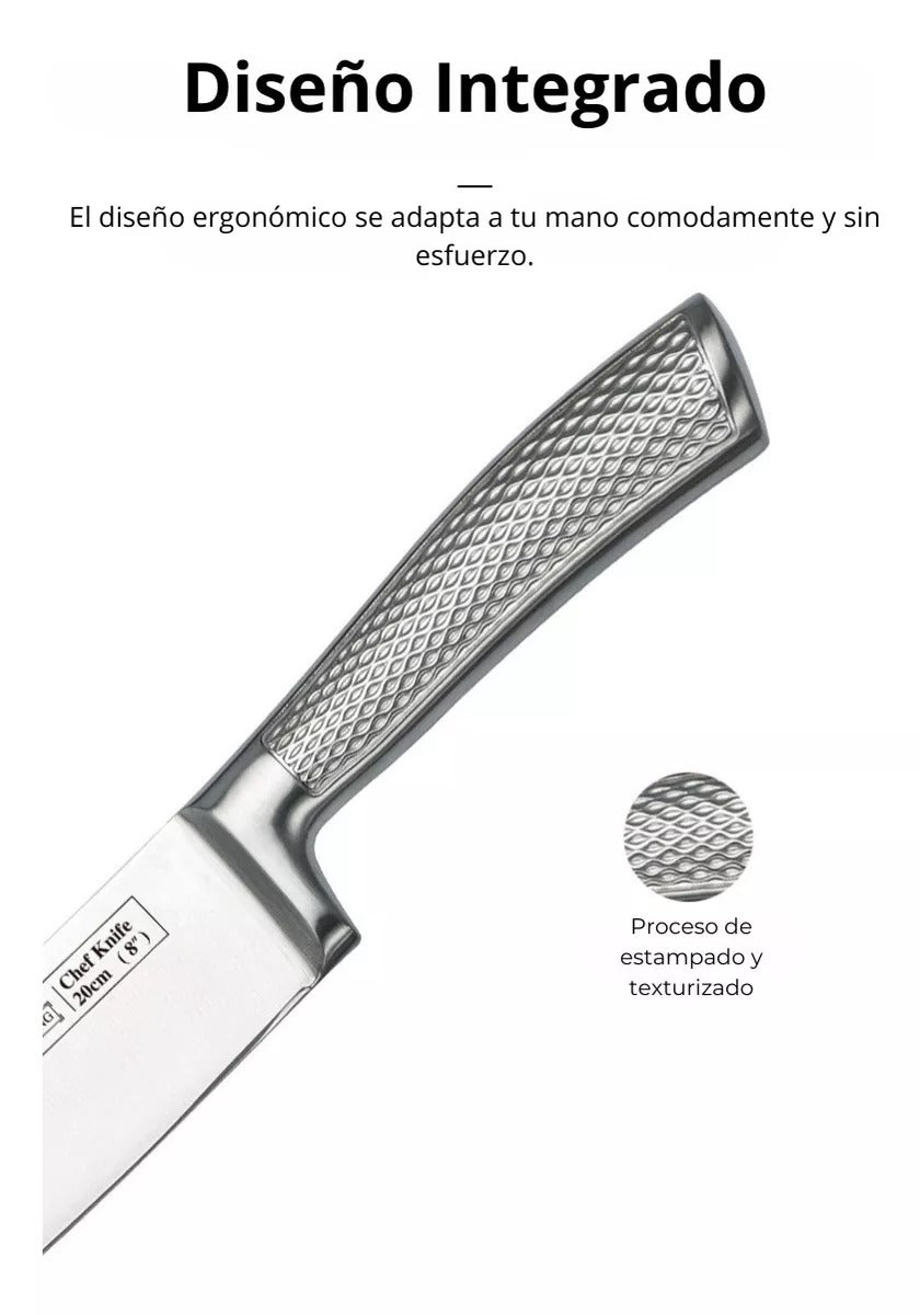 Set De Cocina Cuchillos De 14 Piezas Con Base Ergonómicos