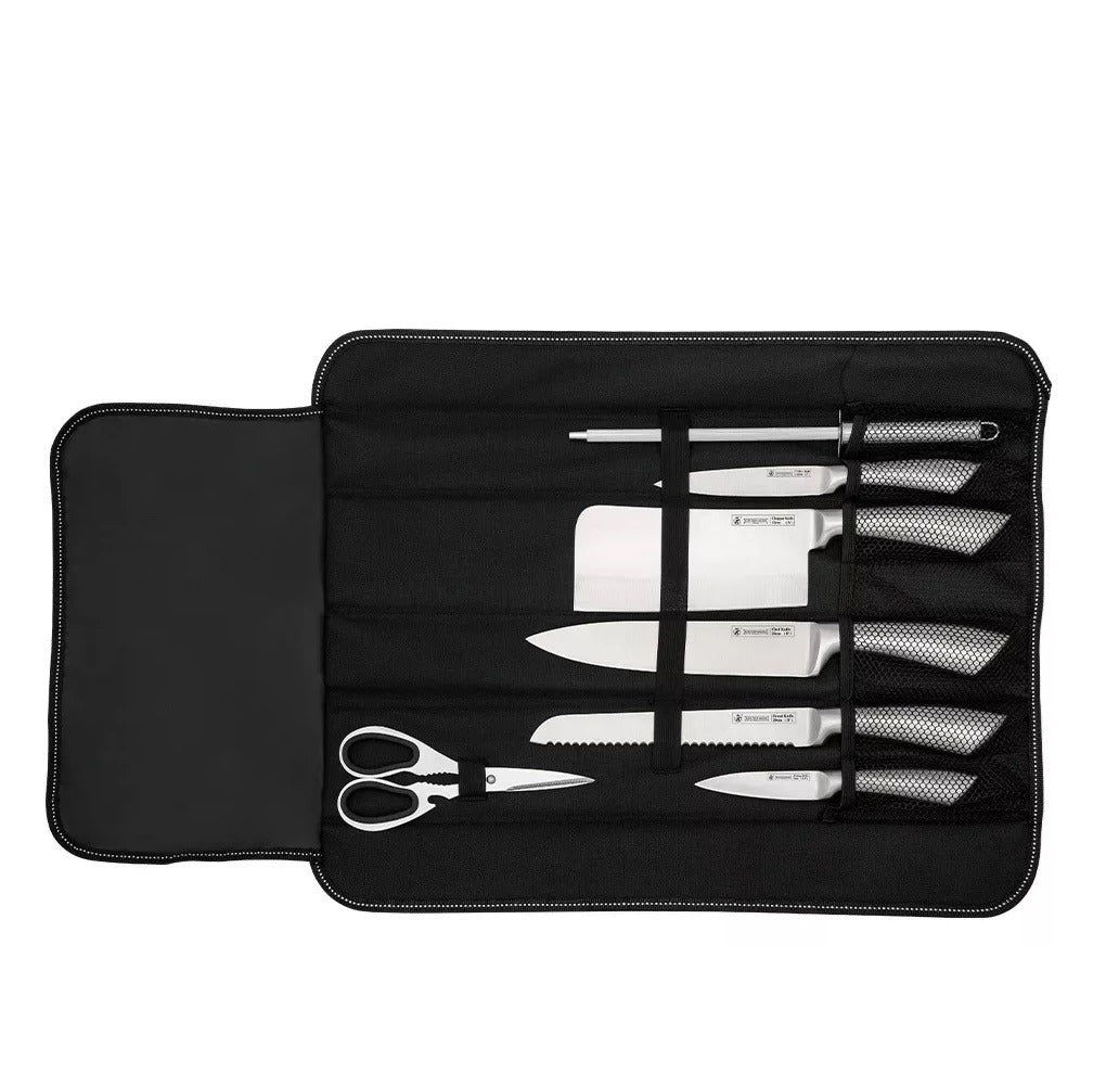 Set Cocina Cuchillos 7 Piezas De Acero Inoxidable + Bolso