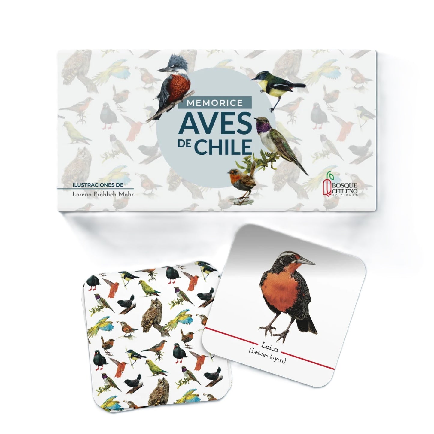 Juego de mesa Memorice Aves de Chile Con Ilustraciones