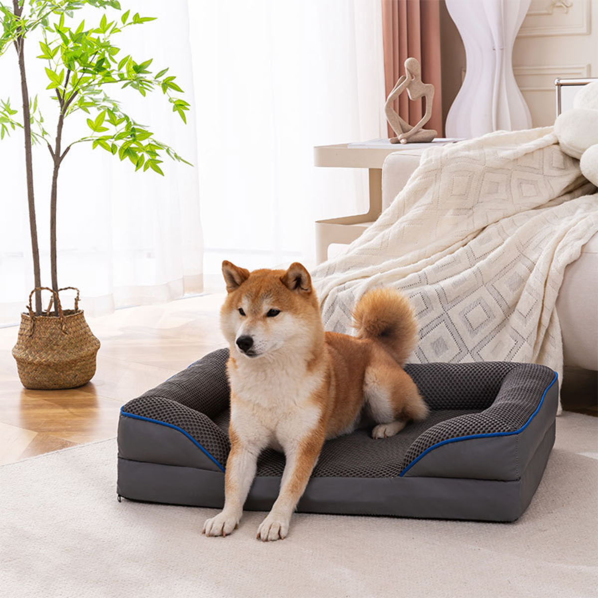 Cama tipo Sofá para Perros Suave y Cómoda Fondo Impermeable