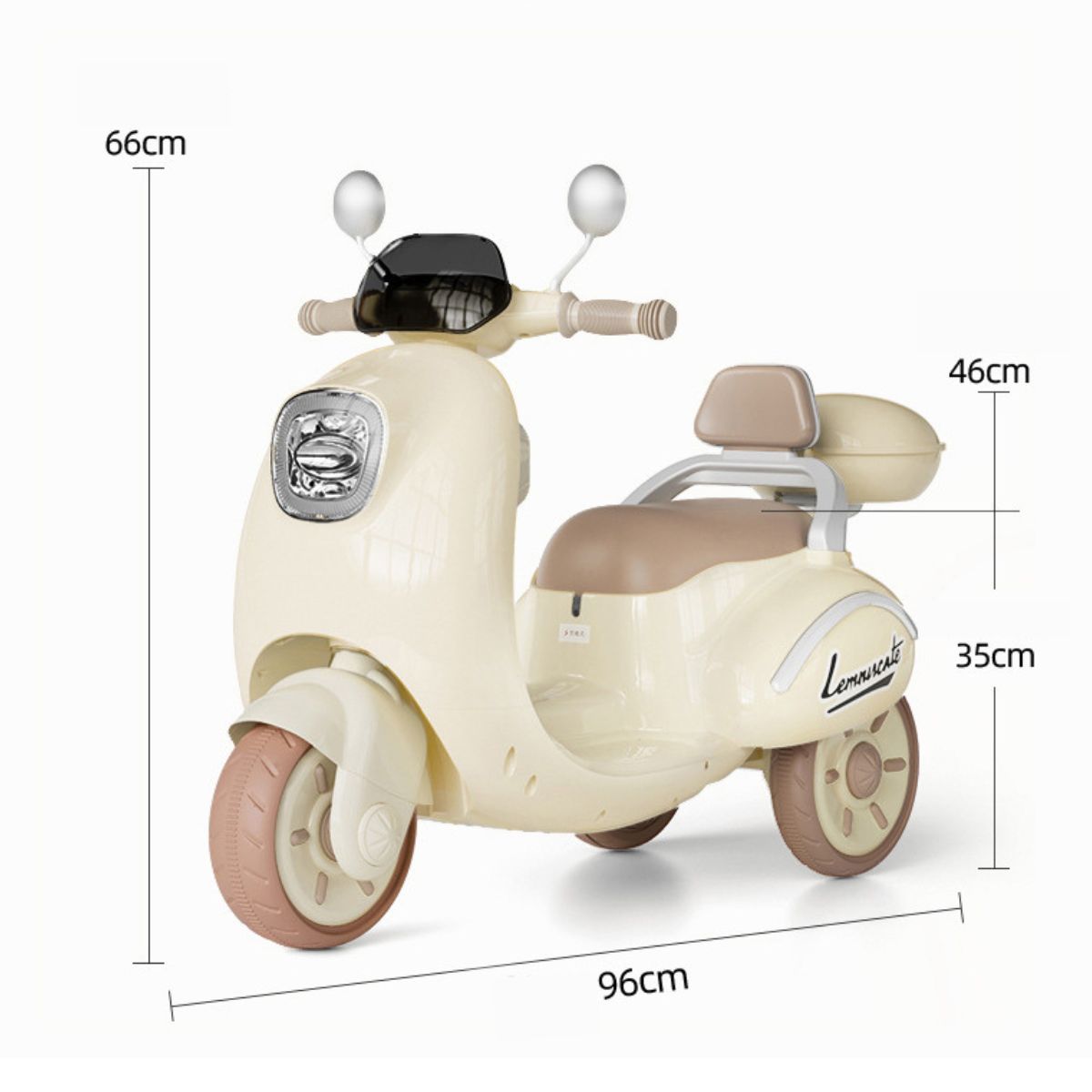 Moto Scooter Eléctrica de 3 Ruedas Bebés Niños